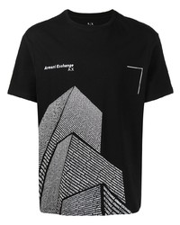 Armani Exchange Log Print Short Sleeve T Shirt