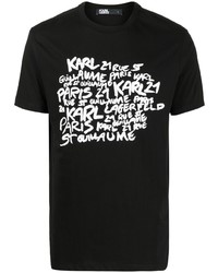 Karl Lagerfeld Logo Address Print T Shirt