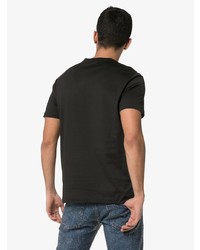 Versace Logo Check Print Cotton T Shirt