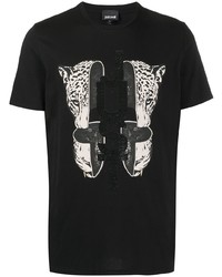 Just Cavalli Logo Embellished T Shirt