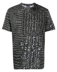 Just Cavalli Logo Grid Print T Shirt