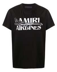 Amiri Logo Print Cotton T Shirt