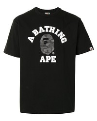 A Bathing Ape Logo Print Cotton T Shirt