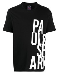 Paul & Shark Logo Print Cotton T Shirt