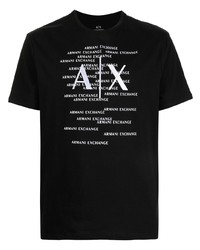 Armani Exchange Logo Print Cotton T Shirt