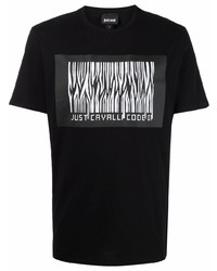 Just Cavalli Logo Print Cotton T Shirt