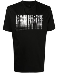 Armani Exchange Logo Print Cotton T Shirt