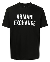 Armani Exchange Logo Print Cotton T Shirt