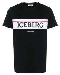 Iceberg Logo Print Cotton T Shirt