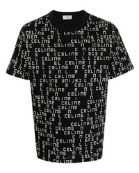 Celine Eyewear Logo Print Cotton T Shirt