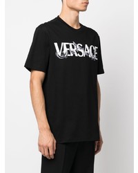 Versace Logo Print Detail T Shirt