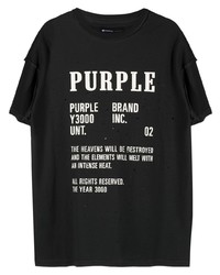 purple brand Logo Print Distressed T Shirt