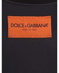 Dolce & Gabbana Logo Print Jersey T Shirt W Satin Patch