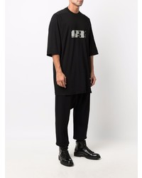 Rick Owens DRKSHDW Logo Print Longline T Shirt