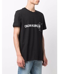 Calvin Klein Jeans Logo Print Organic Cotton T Shirt