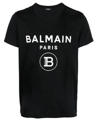 Balmain Logo Print Short Sleeve T Shirt