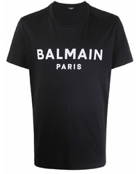 Balmain Logo Print Short Sleeve T Shirt