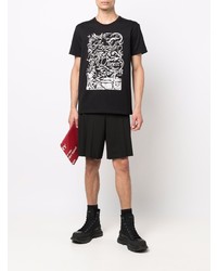 Alexander McQueen Logo Print Short Sleeved T Shirt