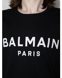 Balmain Logo Print Short Sleeved T Shirt