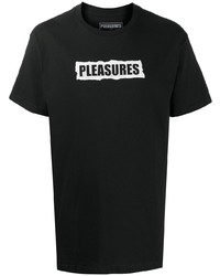 Pleasures Logo Print Short Sleeved T Shirt