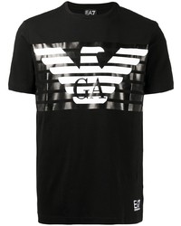 Ea7 Emporio Armani Logo Print Short Sleeved T Shirt