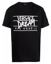 Versace Logo Print Short Sleeved T Shirt