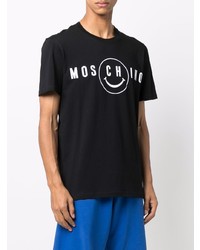 Moschino Logo Print Smiley T Shirt