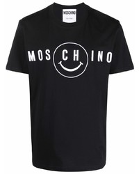 Moschino Logo Print Smiley T Shirt