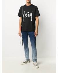 MSGM Logo Print T Shirt