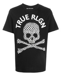 True Religion Logo Skull Print T Shirt