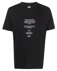 C.P. Company Logo Slogan Crew Neck T Shirt