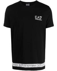 Ea7 Emporio Armani Logo Stripe T Shirt