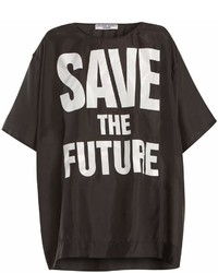 Katharine Hamnett London Save The Future Print Silk T Shirt