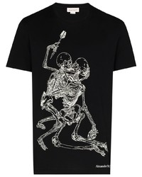 Alexander McQueen Lovers Skeleton Print T Shirt
