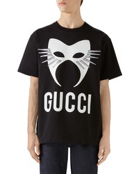 Gucci Manifesto Mask Graphic T Shirt