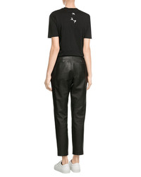 McQ by Alexander McQueen Mcq Alexander Mcqueen Printed And Embellished Cotton T Shirt