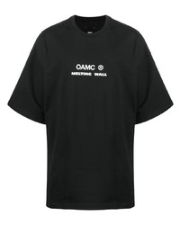Oamc Melting Wall Logo Print T Shirt