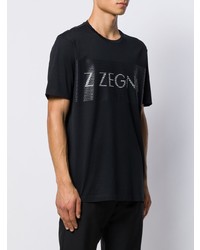 Z Zegna Mesh Effect Logo T Shirt