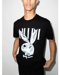 Amiri Metallic Bunny Logo Ss Tee Blk