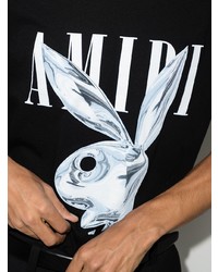 Amiri Metallic Bunny Logo Ss Tee Blk