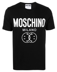 Moschino Milano Logo Smiley Face Print T Shirt