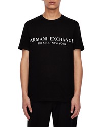Armani Exchange Milanonew York Logo Graphic Tee In Black At Nordstrom