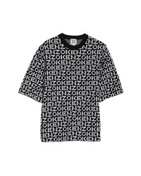 Kenzo Monogram Oversize T Shirt In Black At Nordstrom
