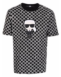 Karl Lagerfeld Monogram Print Short Sleeved T Shirt