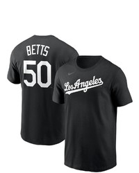 Nike Mookie Betts Black Los Angeles Dodgers Black White Name Number T Shirt At Nordstrom