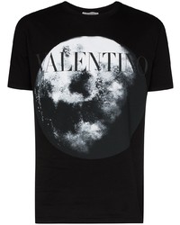 Valentino Moon Logo Print Cotton T Shirt