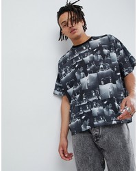 ASOS DESIGN Muhammad Ali Oversized T Shirt With All Over Photo Print