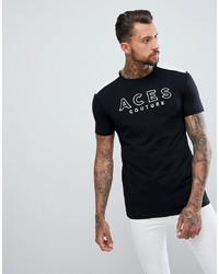 Aces Couture Muscle Logo T Shirt In Black
