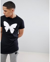 Good For Nothing Muscle T Shirt In Black With Butterfly Logo