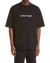 Balenciaga New Copyright Logo Graphic Tee In Blackwhite At Nordstrom